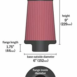 Best Pirce ???? Universal Clamp-On Air Intake Filter: High Performance, Premium, Washable, Replacement Filter: Flange Diameter: 4 In, Filter Height: 9 In, Flange Length: 1.75 In, Shape: Round Tapered, RE-0870 ❤️ -Hella Shop 31trJ1yB5DL