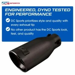 Best Sale ???? EX-1012B Performance Bolt-On Resonated Muffler Slant Tip With Clamps And Adapters For Fitment On Most Cars, Sedans, And Trucks - Matte Black Powdercoa ???? -Hella Shop 414qF1PnvjL