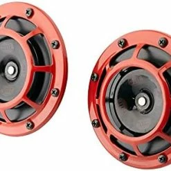 Buy ???? H31000001 Sharptone 12V High Tone / Low Tone Twin Horn Kit With Yellow Protective Grill, Includes Relay, 2 Horns Red/single ???? -Hella Shop 417Hu9hFeyL. AC