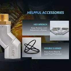 Flash Sale ???? Orion Motor Tech Fuel Hose Nozzle Swivel, 1" Dual NPT Threads Fuel Transfer Pump Nozzle Swivel, Multi Plane 360 Rotating Fuel Pump Tank Hose Connector For Transfer Diesel Gasoline Kerosene ❤️ -Hella Shop 41Ep5zgdlFL