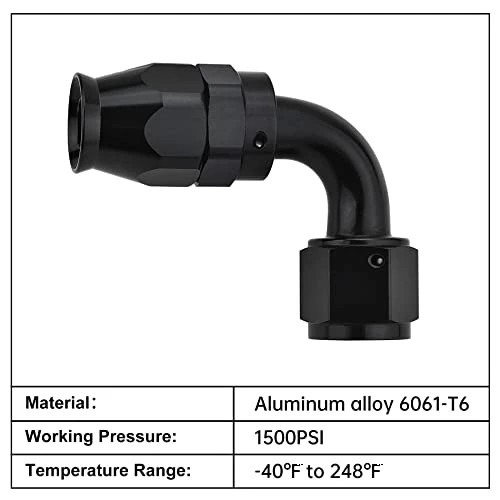 Flash Sale ???? 6AN PTFE Hose End Fitting 90 Degree Black For PTFE Hose Only ❤️ 2 Flash Sale ???? 6AN PTFE Hose End Fitting 90 Degree Black For PTFE Hose Only ❤️ - Image 2