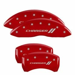 Top 10 ???? MGP Caliper Covers 12162SCH1RD Red Brake Covers Fits 2011-2020 Dodge Charger (Dual Piston Front Caliper) Engraved With Charger // (Front/Rear Covers; Set Of 4) ????