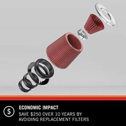 Best reviews of ???? Universal Clamp-On Air Intake Filter: High Performance, Premium, Washable, Replacement Filter: Flange Diameter: 3 In, Filter Height: 5.75 In, Flange Length: 0.75 In, Shape: Round Tapered, RU-5111 ????