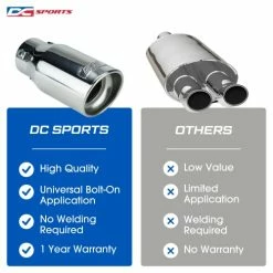 Best Sale ⌛ Polished Stainless Steel Universal Bolt On Exhaust Slant Cut Tip 2.875" Inlet 3.87" Outle ???? -Hella Shop 41pGvukbBDL