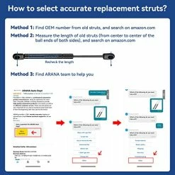 Outlet ✨ Front Hood Struts Lift Supports Gas Prop Shocks Compatible With Acura TL 2006-2008 Hood Struts Springs 2pcs ???? -Hella Shop 518xO2ALPBL 1