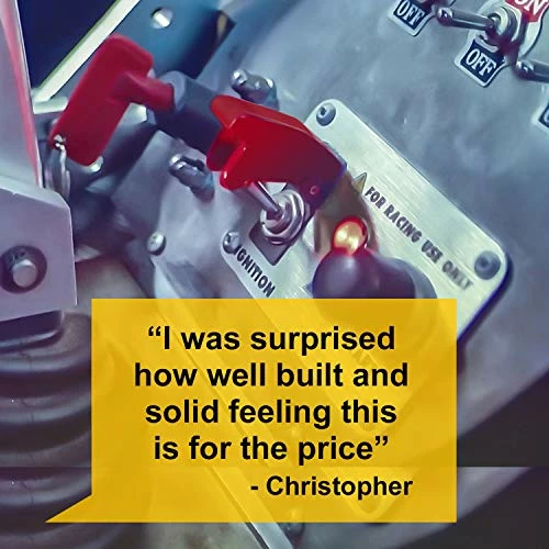 Wholesale ???? L-SW26 Performance Toggle Switch With Red Safety Cover, Red, Anodized Red, Anodized Blue, Carbon Fiber Look ✨ 3 Wholesale ???? L-SW26 Performance Toggle Switch With Red Safety Cover, Red, Anodized Red, Anodized Blue, Carbon Fiber Look ✨ - Image 3