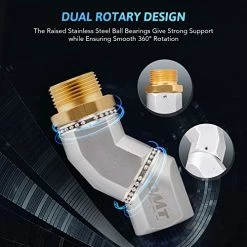 Flash Sale ???? Orion Motor Tech Fuel Hose Nozzle Swivel, 1" Dual NPT Threads Fuel Transfer Pump Nozzle Swivel, Multi Plane 360 Rotating Fuel Pump Tank Hose Connector For Transfer Diesel Gasoline Kerosene ❤️ -Hella Shop 51aetgoV7VL