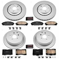 Coupon ⌛ CRK5828 ???? Coated Brake Rotor & Ceramic Brake Pads- Front & Rea ???? -Hella Shop 51cCYdel9oL