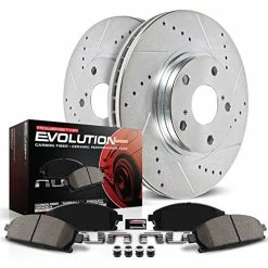 Brand new ???? K2083 Rear Z23 Carbon Fiber Brake Pads With Drilled & Slotted Brake Rotors Ki ⭐